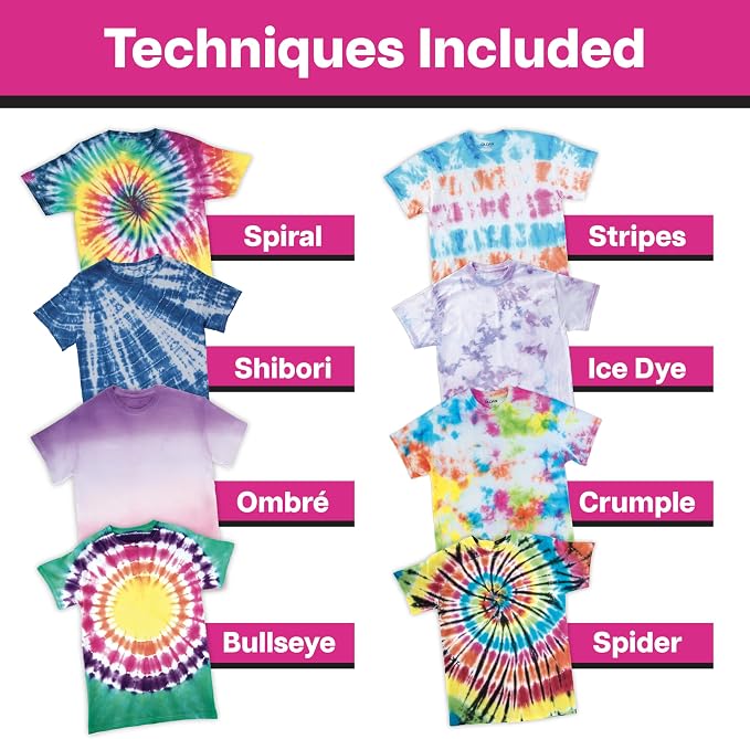 Tulip One Step Tie Dye Kit: Tie Dye Party Supplies, 18 bottles - Image 9