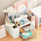 Marbrasse Pen Organizer with 2 Drawer, Desk Organizers and Accessories with 5 - Image 2