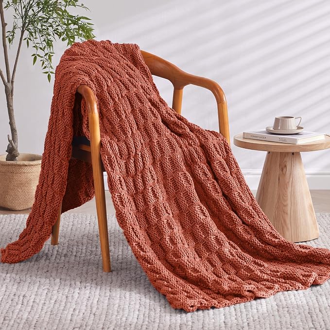 Knitted Weighted Blanket for Adult, No Beads Heavy Blanket 50” x 60'' 10lbs - Image 2