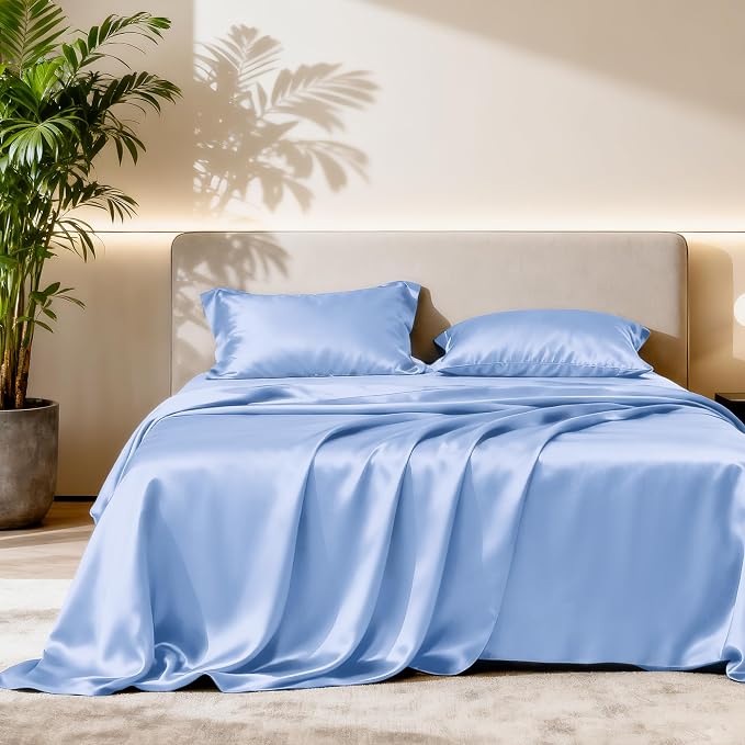 Love's cabin Satin Queen Sheets Set by Lovescabin
