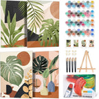 4 Pack Framed Paint by Numbers Kit by Yezavesu