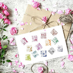 GLOBLELAND Vintage Date Clear Stamps Retro Number Text Background Silicone - Image 3
