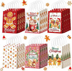 Kolldenn 24 Pcs Christmas Gingerbread Party Favors Bags Christmas Goodie Gift by Unknown