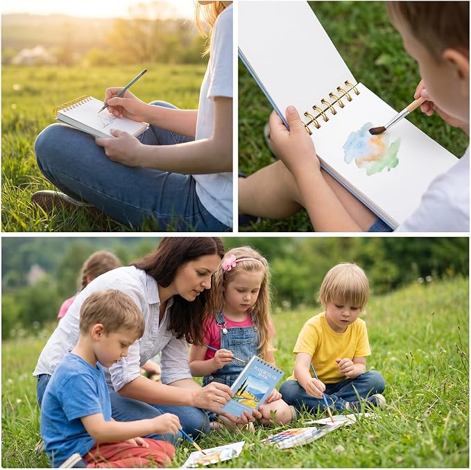 35 Sheets Watercolor Paper Pad 3.5x5.5 Inch, 140 lb/300 GSM Cold Press Water - Image 7