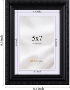 eletecpro 5x7 Vintage Picture Frame, Glass Cover, Horizontal or Vertical - Image 3