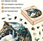Mountain and River Horse Puzzles Adults Gifts Wooden 190 Pieces 11.4 * 11.1in - Image 2