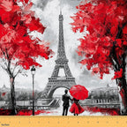 Erosebridal Eiffel Tower Flannel Fabric by The Yard Couple Valentine Soft Not by Erosebridal