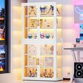 67" Display Cabinet with Glass Doors, 4-Tier Curio Cabinet with Many Color by BAOLIWO