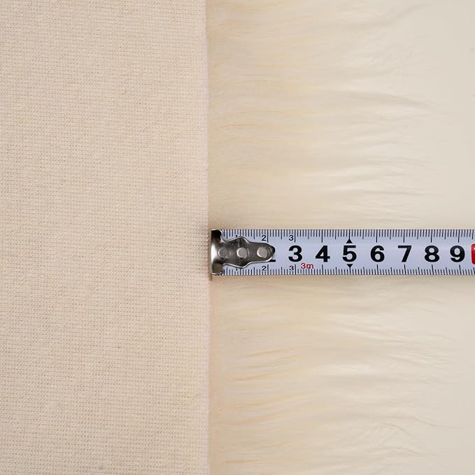 Ivory Faux Fur Fabric for Crafts Squares Furry Fabric for Sewing, Upholstery & - Image 6