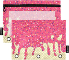 Red Ice Cream Print Pencil Pouch by BOENLE-WELCOMEYOURCOMING