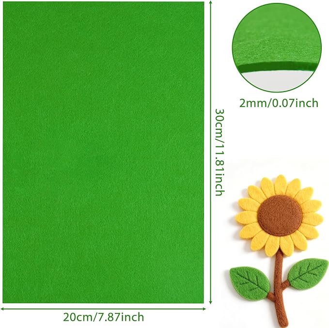 NEBURORA 12 Pcs 2mm Thick Stiff Felt Sheets - Image 6