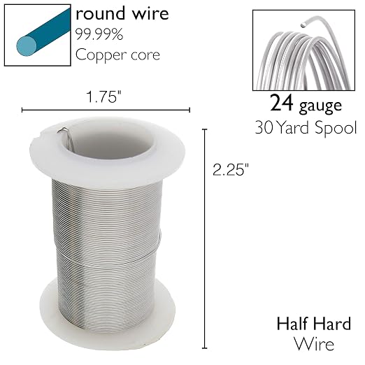 The Beadsmith Wire Elements 24-Gauge Lacquered Tarnish-Resistant Copper Wire - Image 4