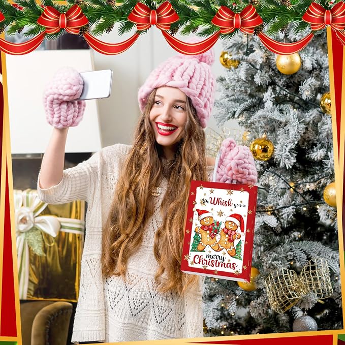 Kolldenn 48 Pcs Christmas Gingerbread Party Favors Bags Christmas Goodie Gift - Image 5