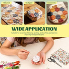 600 PCS Hexagon Piecing Paper Templates, Quilting Templates Accessories - Image 5