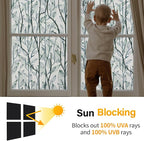 Leaf Pattern Window Tint with Installation Tools, Sun Blocking Window Tint - Image 3