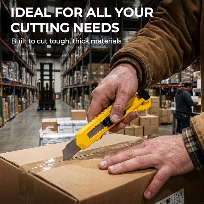 Nicpro 10 Pack Utility Knife Set, Retractable Box Cutters - Image 4