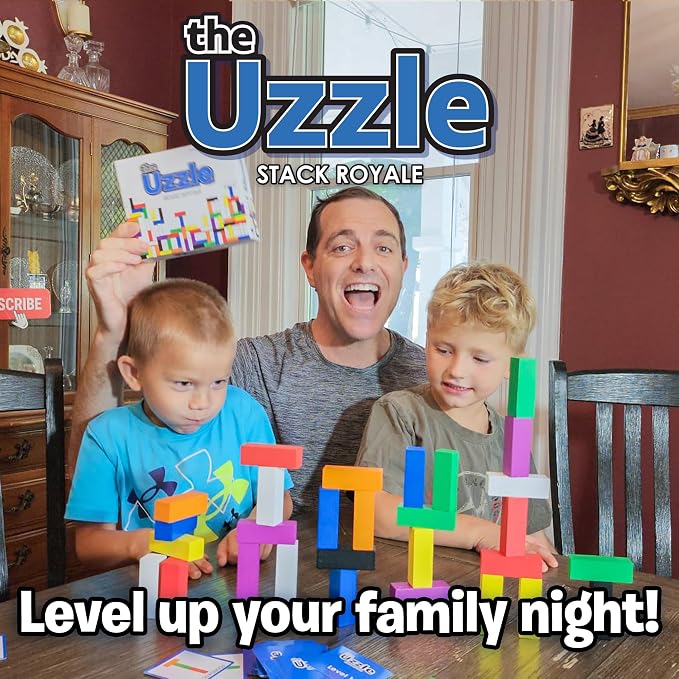The Uzzle Stack Royale Board Game, Fast & Fun Family Board Game - Image 5