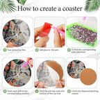 EWJRNSF 6 PCS Diamond Art Coasters Kit - Image 3