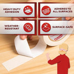 XFasten Double Sided Tape, Removable and Residue-Free, 2-Inch x 30 Yards - Image 2