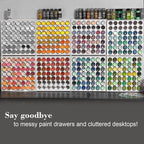 2pack Acrylic Paint Organizer 49 Holes Craft Paint Storage - Image 7