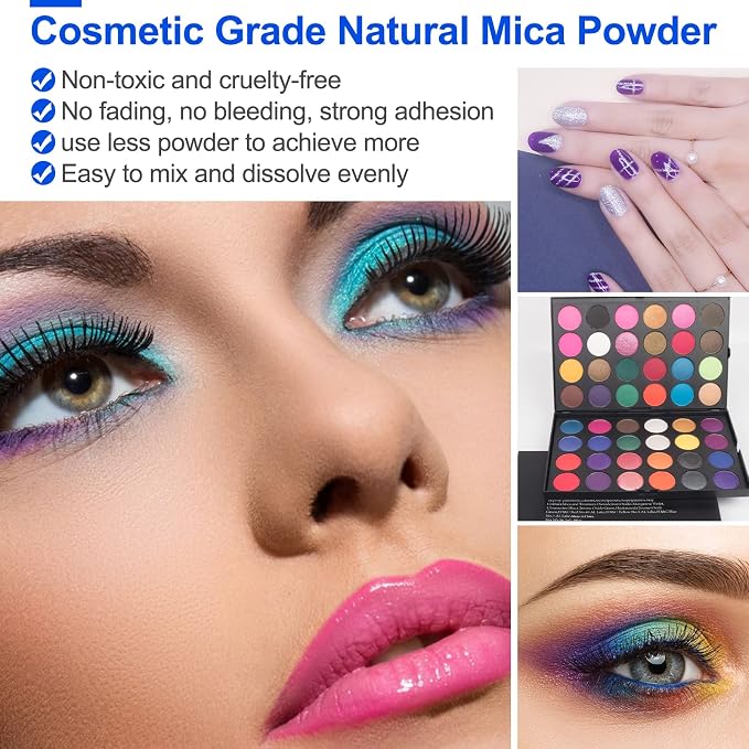 Mica Powder, 200g/7.42oz Large Jar, Magic Gold Yellow Mica Powder Pigment - Image 6