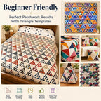 TSV 8 PCS 60° Triangle Quilting Rulers/30°-60°-90° Triangle Quilt Templates | - Image 4