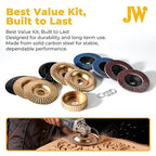 15-Piece Wood Carving Disc Kit for 4"-4.5" Angle Grinders, 5/8" Arbor, Complete - Image 4