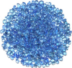QYGL 0.55LB Light Blue Clear Glass Pebbles, Tumbled Sea Glass Stones by QYGL