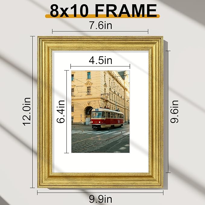 Vittanly 8x10 Picture Frames Set of 2, Ornate Vintage Photo Frame - Image 7