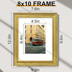 Vittanly 8x10 Picture Frames Set of 2, Ornate Vintage Photo Frame - Image 7