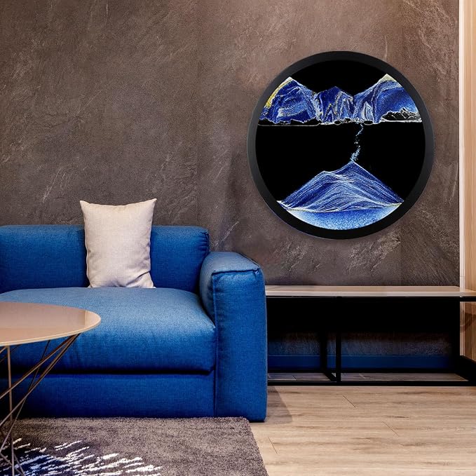 17.3" Moving Sand Art, 3D Sand Art Pictures Deep Sea Sandscape Living Room by Unknown