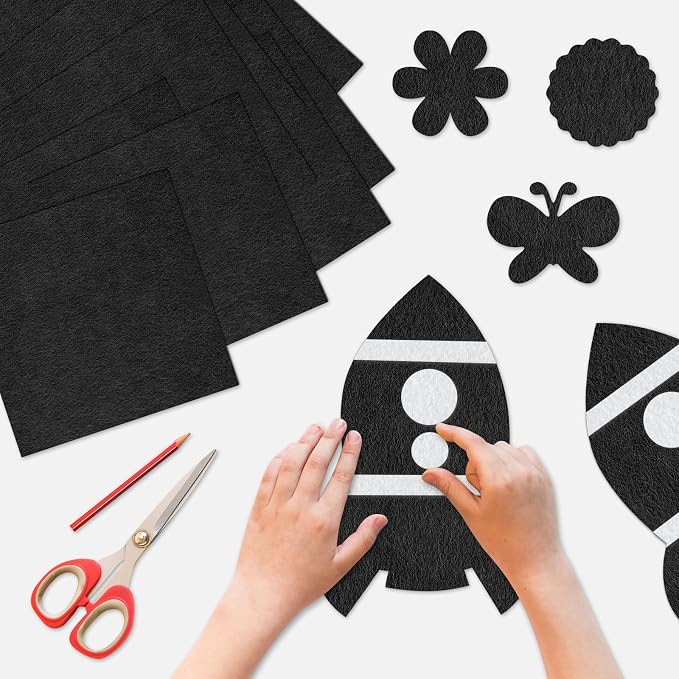 Morcheiong 50 Pcs Felt Fabric Soft Felt Fabric Sheet - Image 4