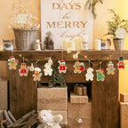 80PCS Wooden Christmas Ornaments to Paint, 8 Styles DIY Blank Unfinished Wood - Image 5