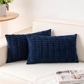 Aegero Pack of 2 Corduroy Decorative Throw Pillow Covers 12x20 InchSoft Boho by Unknown