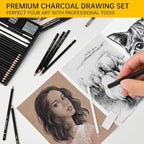 24 Piece Sketch Pencil Set, Graphite Charcoal - Image 4