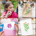 LLOUSSAK 24Pcs Flower Stencils for Painting, Leaf Stencil for Flower Leaf Crafts - Image 5