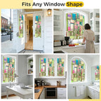 3D Stained Glass Window Privacy Film, Heat Control UV Blocking Static Cling - Image 8