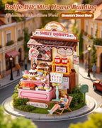Rolife Miniature House Kits for Adults, Sweetie's Donut Shop Miniverse - Image 2