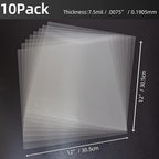 7.5Mil Blank Mylar Sheet, 12“ X 12” Clear Plastic Sheet, Stencil Plastic Sheets - Image 2