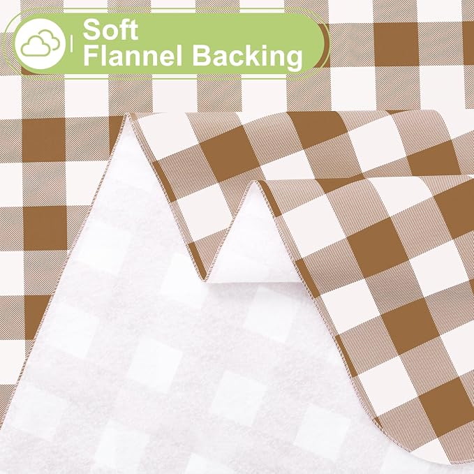 Smiry Rectangle Table Cloth, Waterproof Vinyl Tablecloth - Image 4