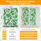 Countewol Greenery Leaf Static Cling Window Film Frosted Stained Glass Privacy - Image 8
