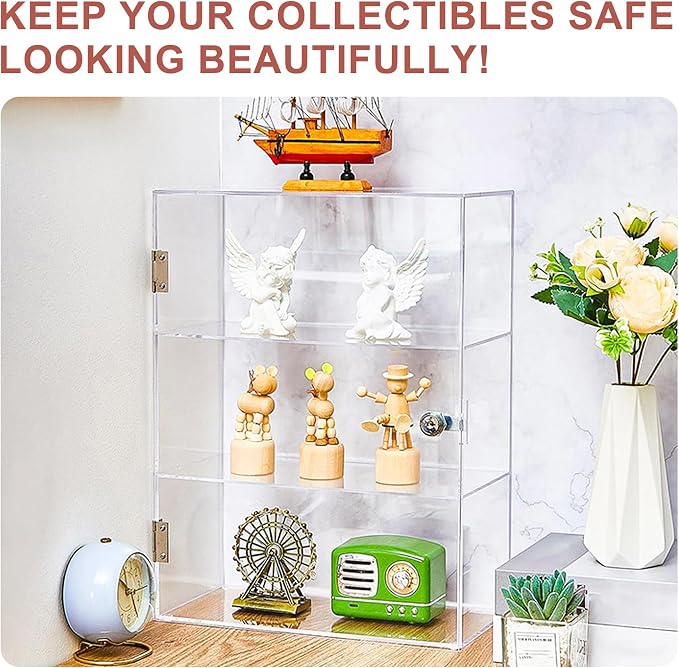 3 Shelf Acrylic Lockable Display Case - Image 6