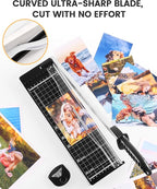 MAKEASY Paper Cutter 12 Inch, 12 Sheet Capacity, Heavy Duty Paper Cutter - Image 6