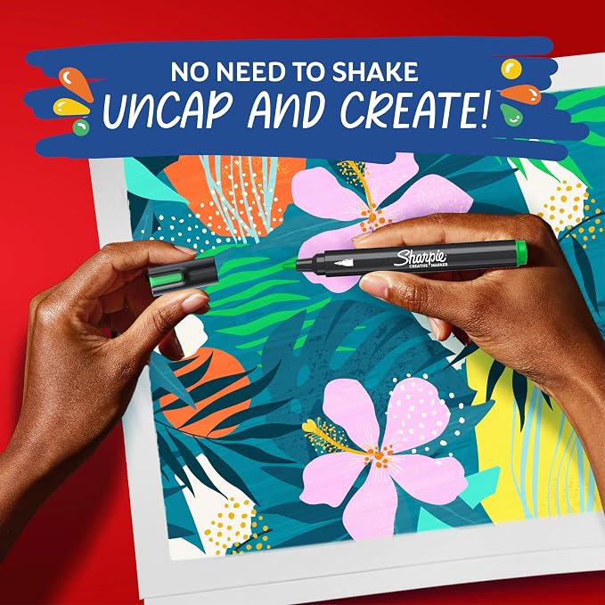 Sharpie Creative Markers, Water-Based Acrylic, Bullet Tip, Kids Activity - Image 8
