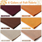HaoFeiJH 6 Rolls 8"x20" Soft Felt Fabric Sheets, 1.6mm Thick, and Projects - Image 2
