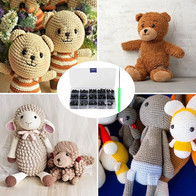 Yexixsr 566PCS Safety Eyes for Amigurumi, Various Sizes Crocheting Safety Eyes - Image 3