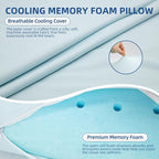 Sycoodeal Cooling Memory Foam Pillow Queen Size - Image 2