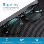 Blue Light Blocking Glasses Retro Semi Rimless UV400 Clear Lens Computer Eyewear - Image 4