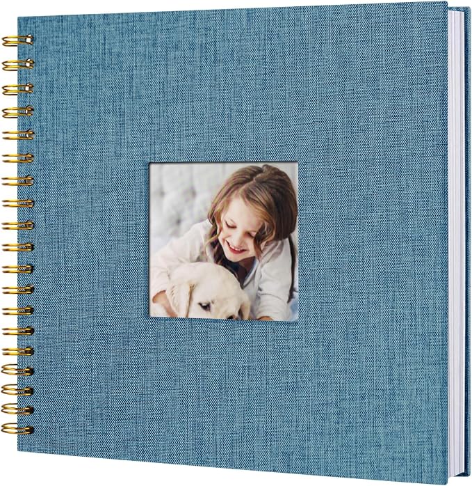 8 x 8 Inch Scrapbook Photo Album, Hardcover Kraft White Pages Arch Window Photo by Sprsthai