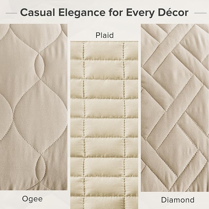 Comfort Spaces Twin Quilt Set Modern Reversible Ogee Coverlet Twin Bedding Set - Image 5